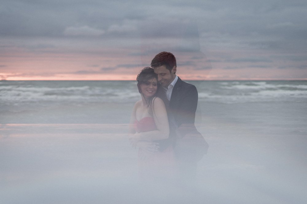 Engagement Shooting mit Paar in Rostock am Warnemünder Strand