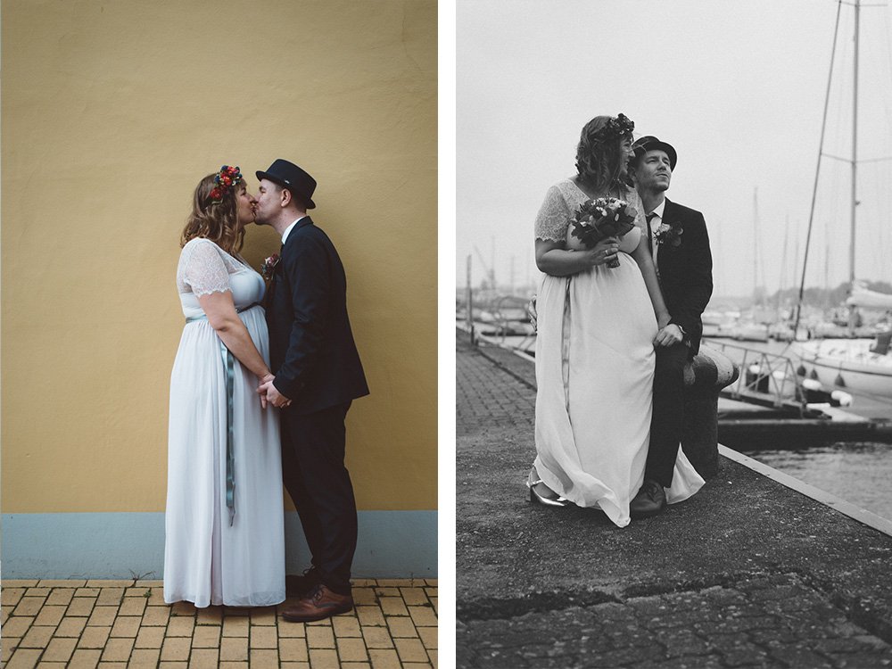 Rostock Hochzeit Paar Stadthafen Portraits